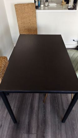 Dark wood table