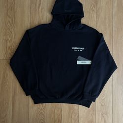 Fear of God Essentials FW24 Black Hoodie New With Tags Size L/XL  Streetwear