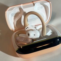 Wireless Earbuds Bluetooth 5.4 Headphones 75H Stereo Deep Bass Sports Over Ear Buds with Earhooks, LED Display Bluetooth Earbuds with 4 ENC Mic, IP7 W