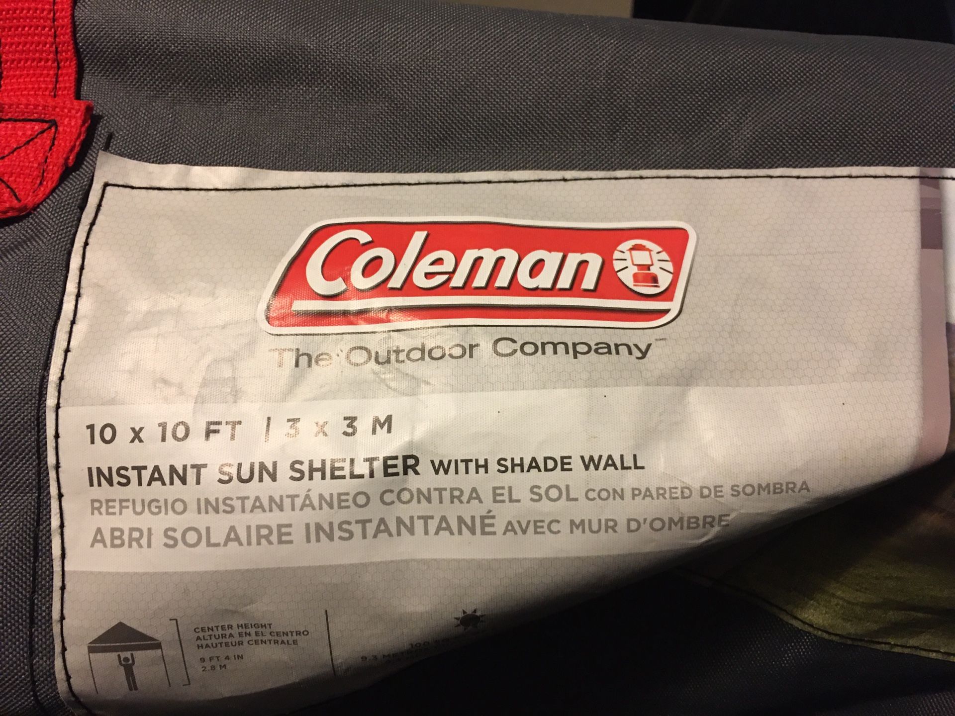 Coleman 10x10 ft canopy cover