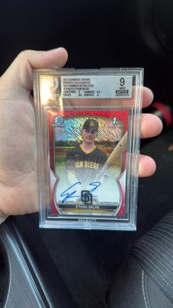 2023 ETHAN SALAS red shimmer auto READ!