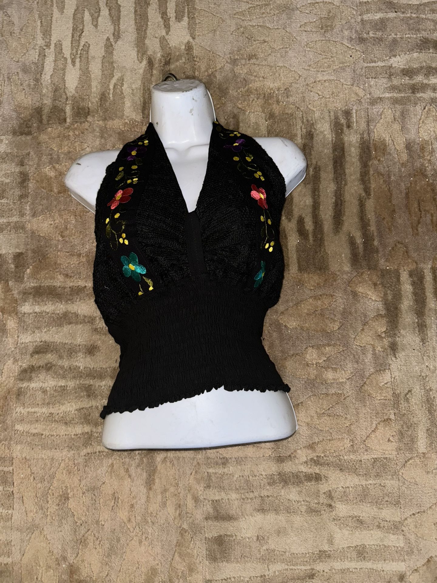 Embroidered Mexican Halter Top