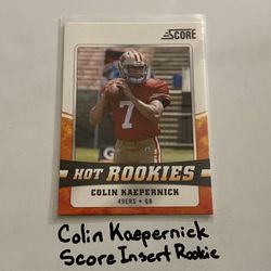 Colin Kaepernick San Francisco 49ers QB Score Short Print Insert Rookie Card.