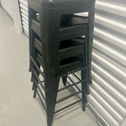 Metal Barstools - Set of 4