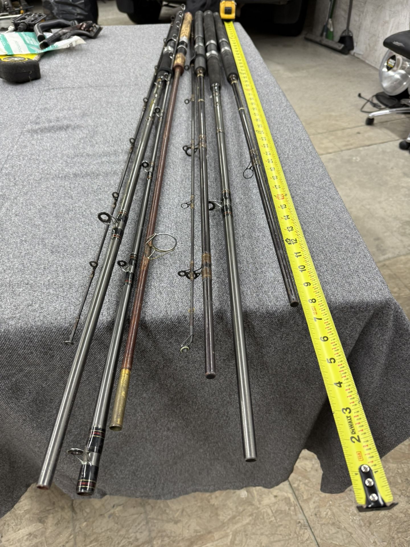 Lot of 6 Fishing Rods – Mixed Brands & Sizes – Bargain Bundle