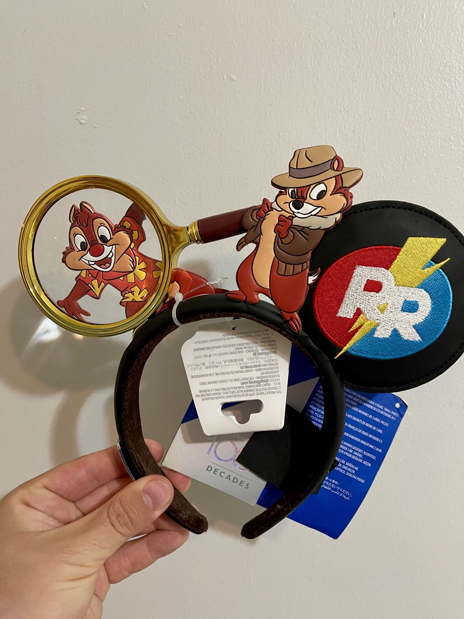Disney Collectable “Chip 'n Dale's Rescue Rangers” Disney 100 Years Anniversary Edition Ears Headband for Adults
