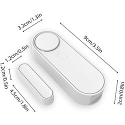 🔥Brand new🔥 1 Pack Mini Door Window Alarm Home TY APP 2.4G WiFi Wireless Magnetic Sensor Anti-Theft Alarm Sound Easy Installation for Home Garage Ap