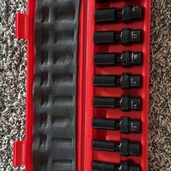 8-19mm 3/8 Swivel Socket Set Full Chrome Moly