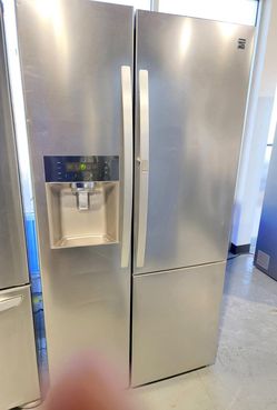 Kenmore Side By Side Stainless Steel Refrigerator Fridge

