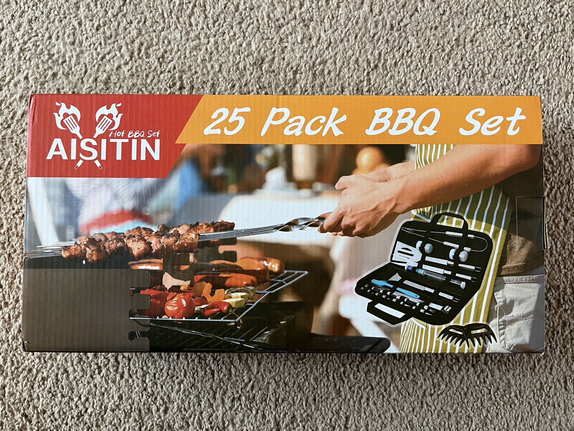 Brand New BBQ Tool Kit Set 25 Pieces Pinic