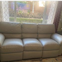 3 Seater Leather Recliner Sofa 