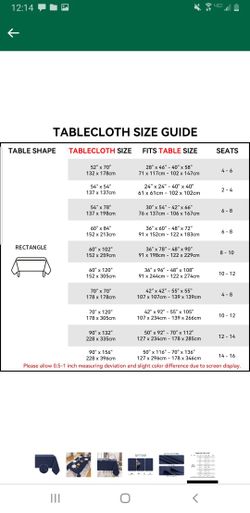 Softalker Rectangle Tablecloth Waterproof & Stain Resistant Table Cloth  Wrinkle Free Fabric Washable 210GSM Polyester Table Cover for