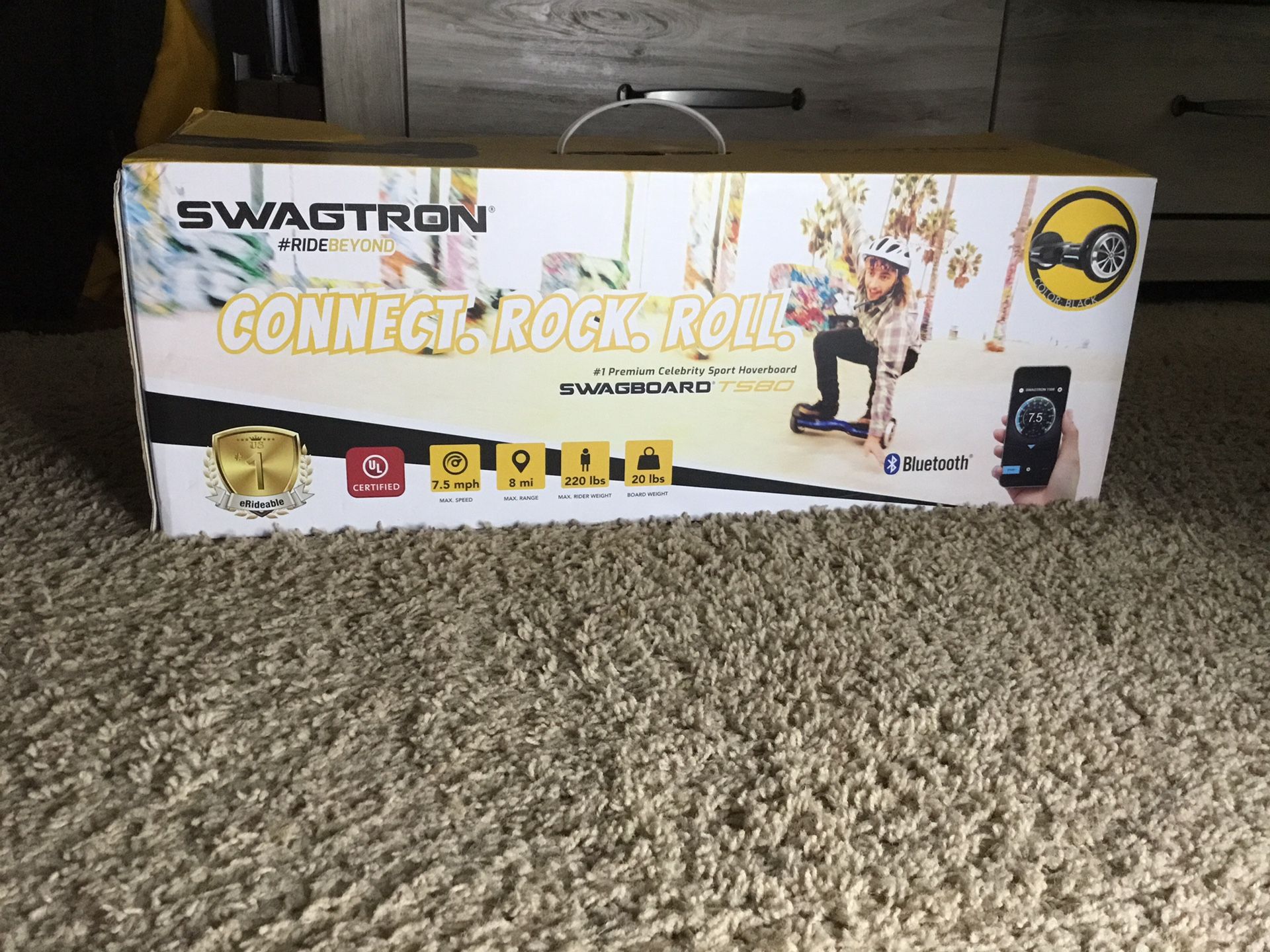 Black Bluetooth Swagtron Hoverboard