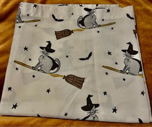 Shower curtain with Halloween design