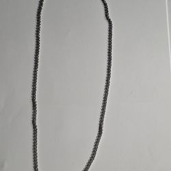 20” Stainless Steel Rope Chain Silver Tone New
