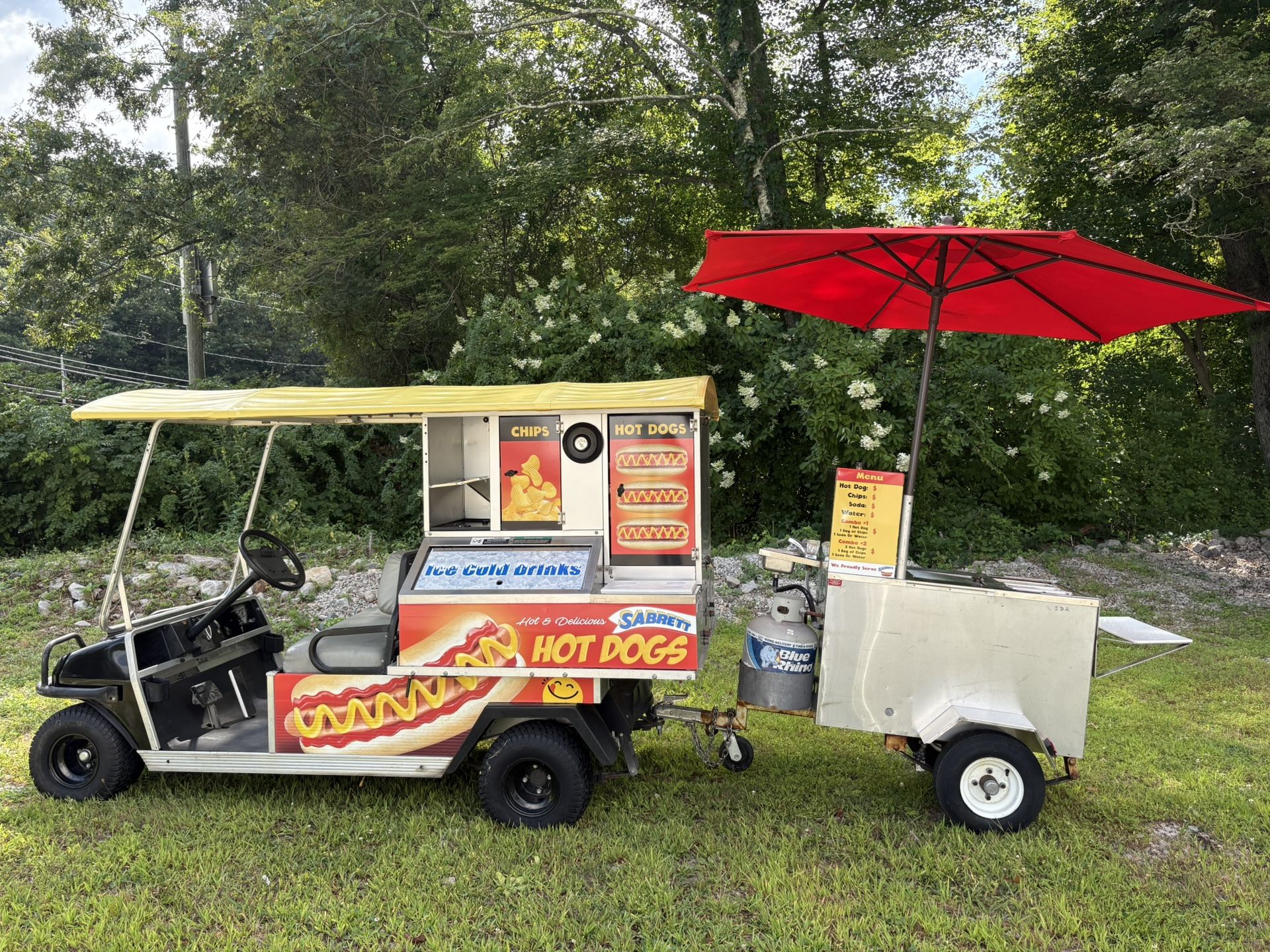 Custom Hot Dog Golf Cart