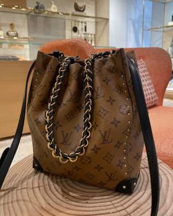 Canvas soft box canvas bucket bag handbag crossbody shoulder bag small size women's brown