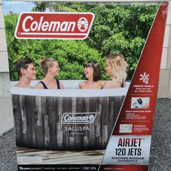 Coleman Saluspa Bahamas Inflatable Hot Tub 120 Jets 2-4 Person NEW IN BOX!