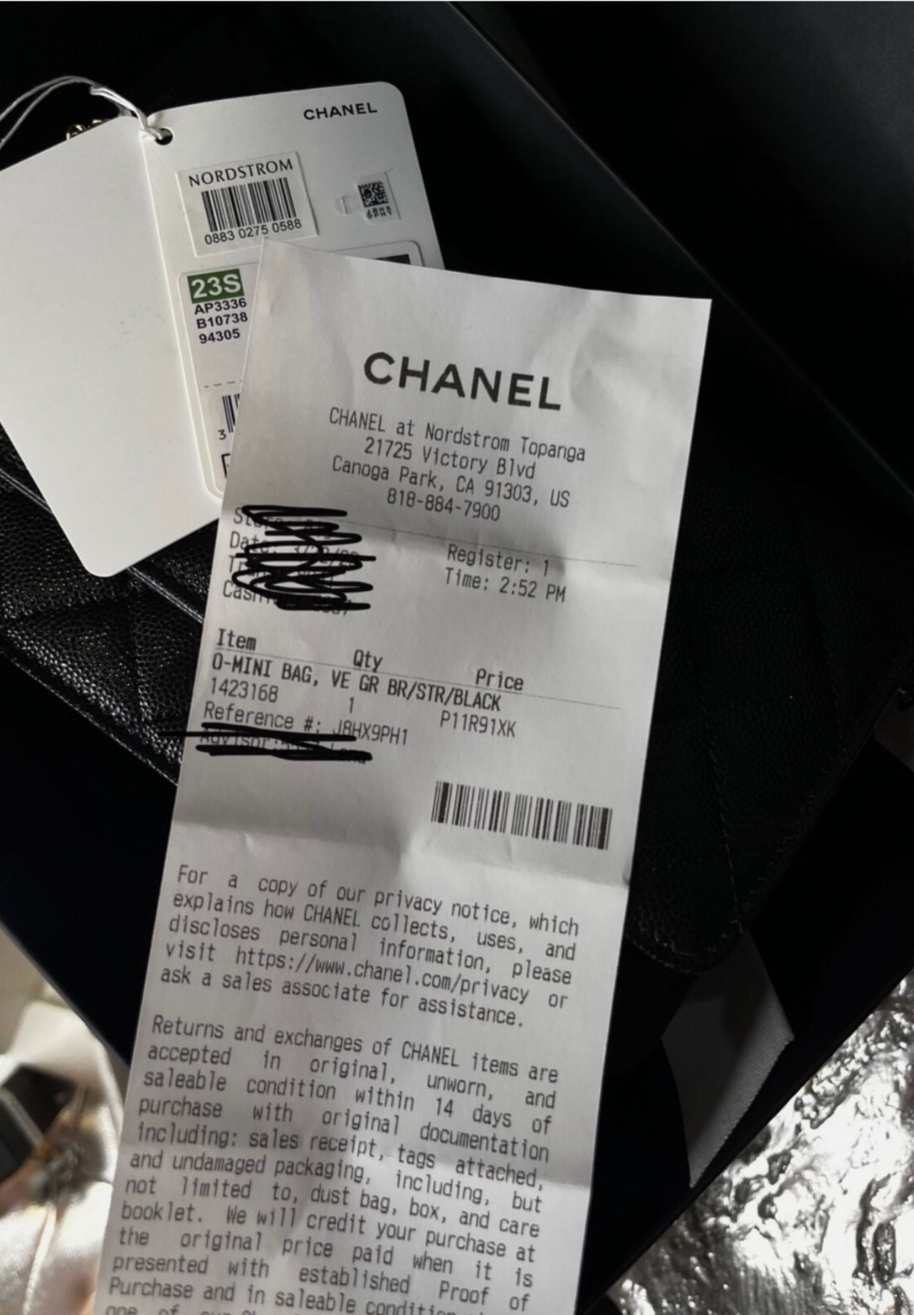 Chanel caviar clutch bag