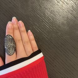 Black Rhinestone Ring
