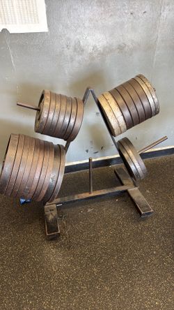 Weights w/rack  and Incline Bench