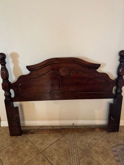 Headboard cherry wood and frame free