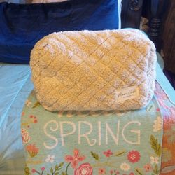 Cream Large Makeup Bag By MOON NUDE
