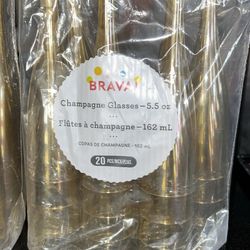 Champagne Plastic Glasses 