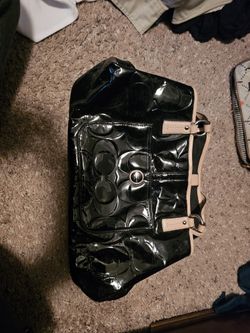 COACH Signature Embossed Patent Leather Bag