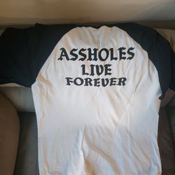 Assholes Live Forever Baseball Style Shirt XL Blue And Black