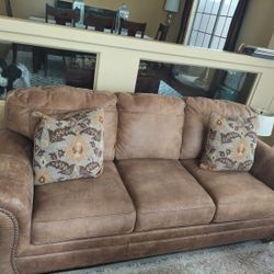 Faux Leather Sofa And Living Room Set