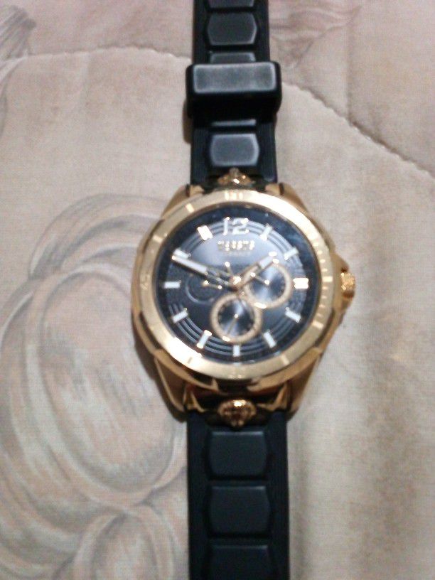 Versace Gold / Black Band Watch