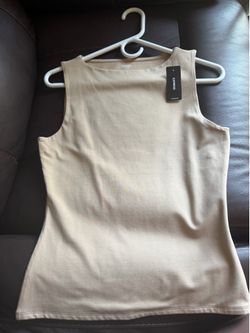 Express Beige Body Contour Shirt/Size Medium