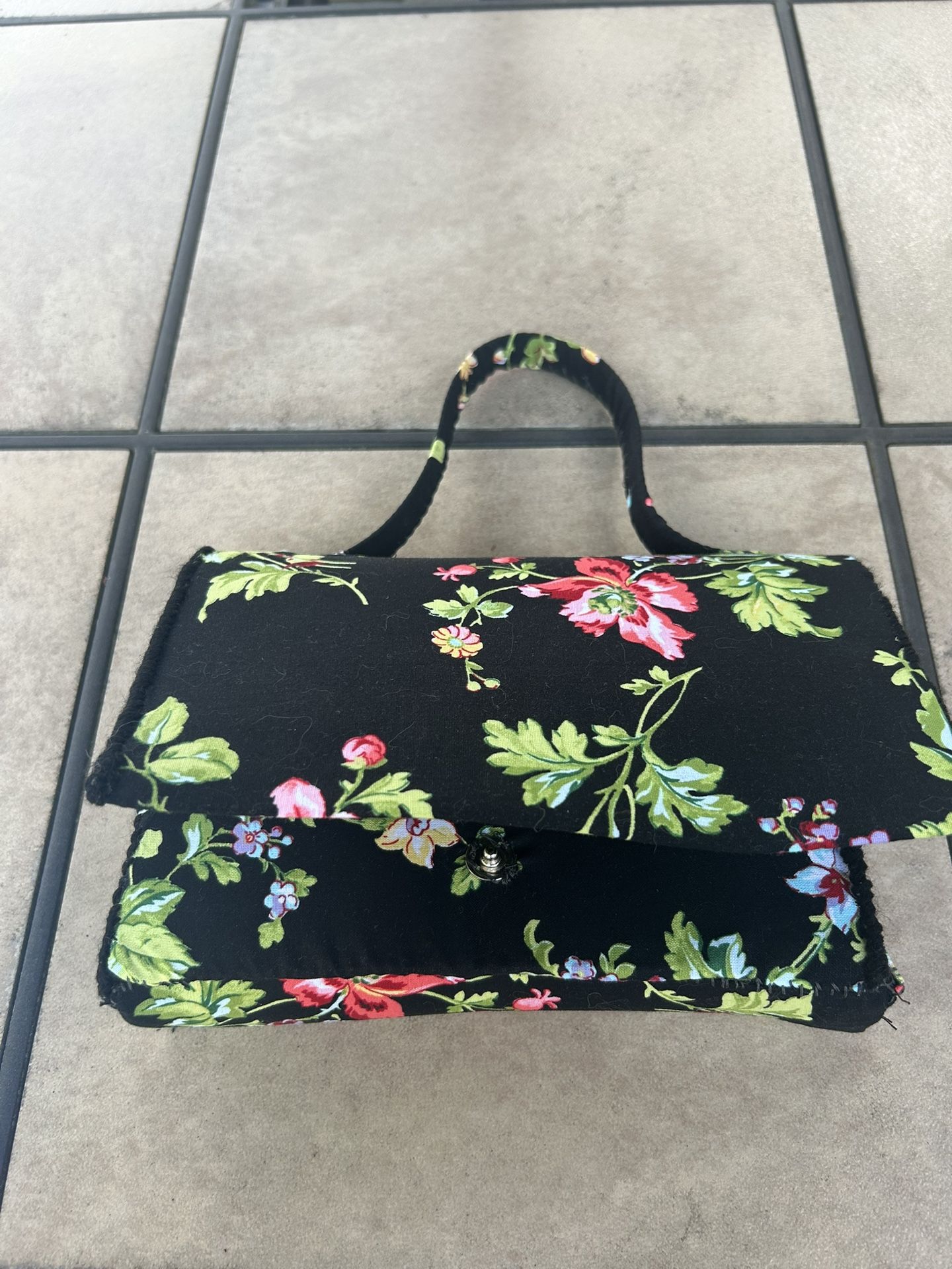 Black Floral Bag
