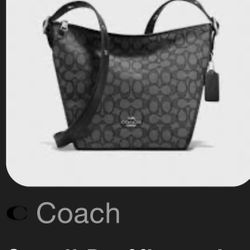 Original Coach  Dufflette Signature Canvas Crossbody Bag