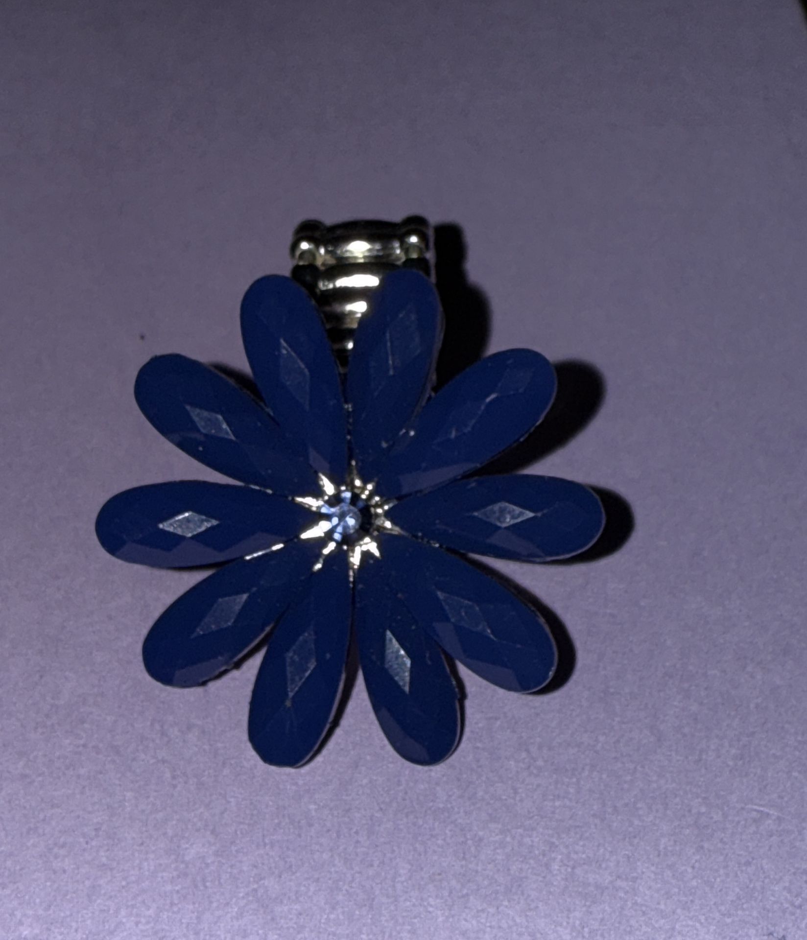 Blue Flower Stretch Ring