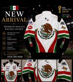 🇲🇽 Premium Mexico Embroidered Canvas Jacket – M & L – new