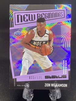 Zion Williamson Rookie 2019-20 Status New Beginnings White Diamonds #’d /125 💎