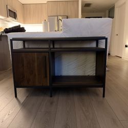 Brown Wood Entertainment Cabinet 