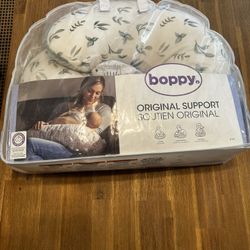 Boppy Nursing Pillow - Gray Beige Leaves