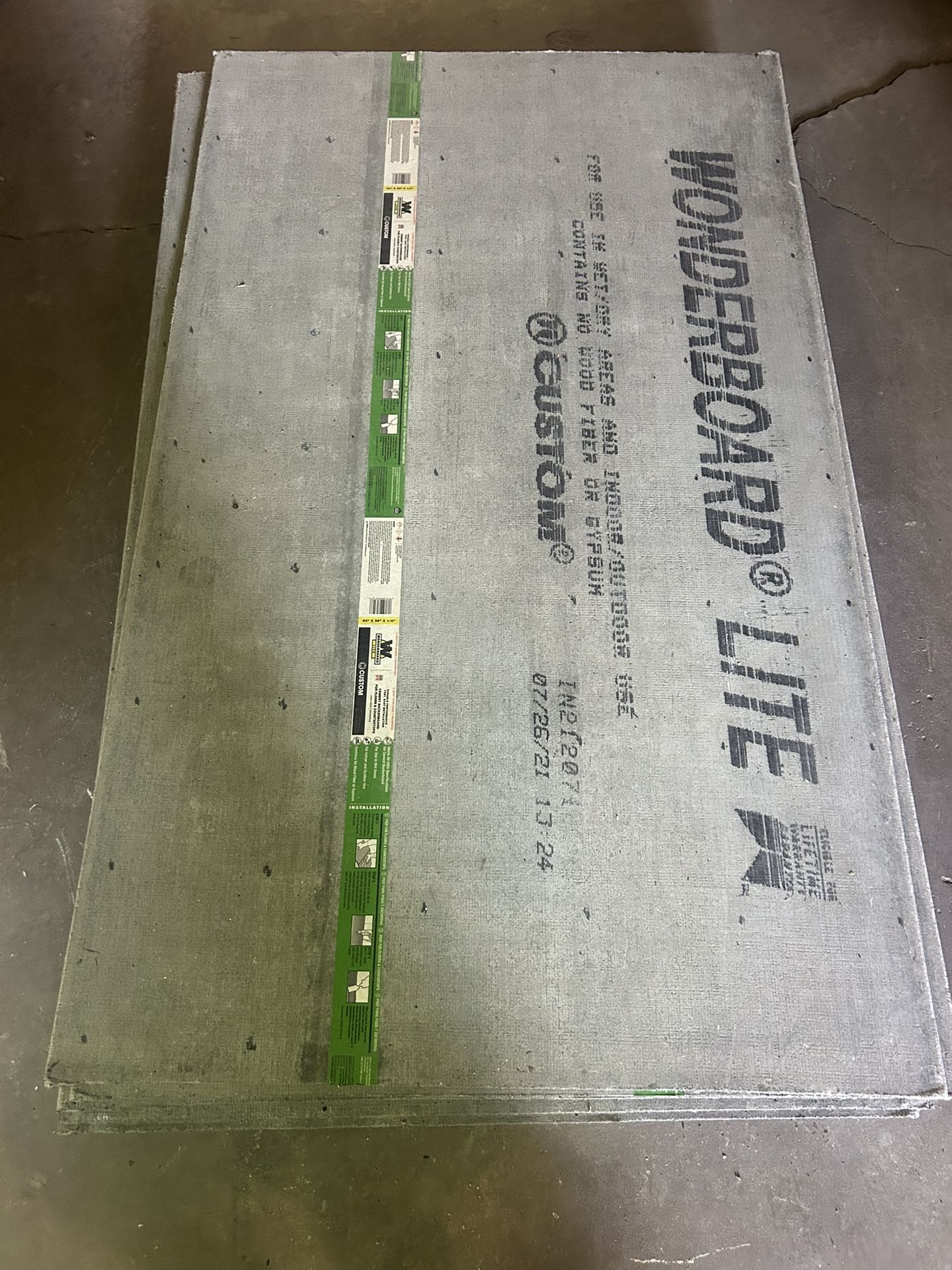 Cement Board Wonder Lite 15 Sheets