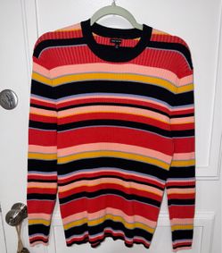 Who What Wear Women’s Colorful Striped Ribbed Sweater – Size 2X