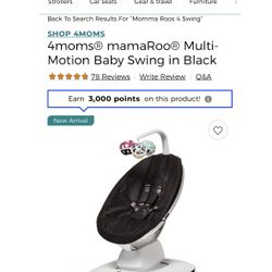 4moms® mamaRoo® Multi-Motion Baby Swing in Black