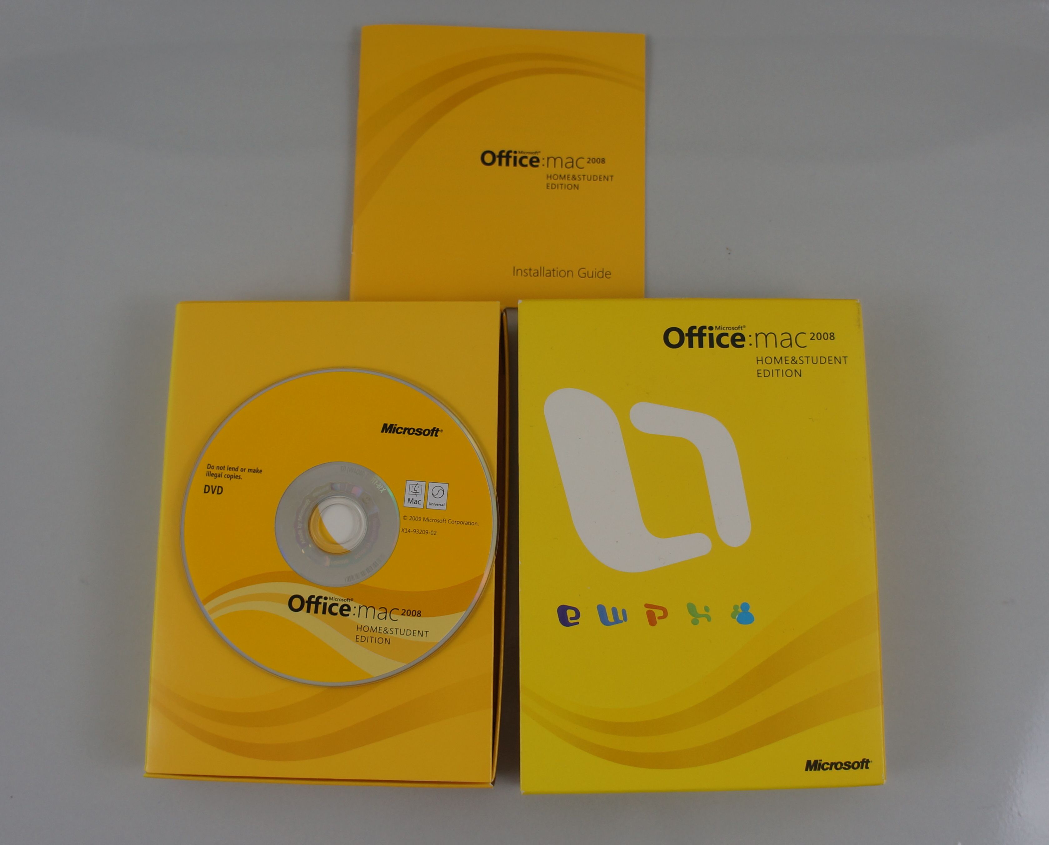Microsoft Office 2008 Home and Student Edition for Mac Disk Only No Key