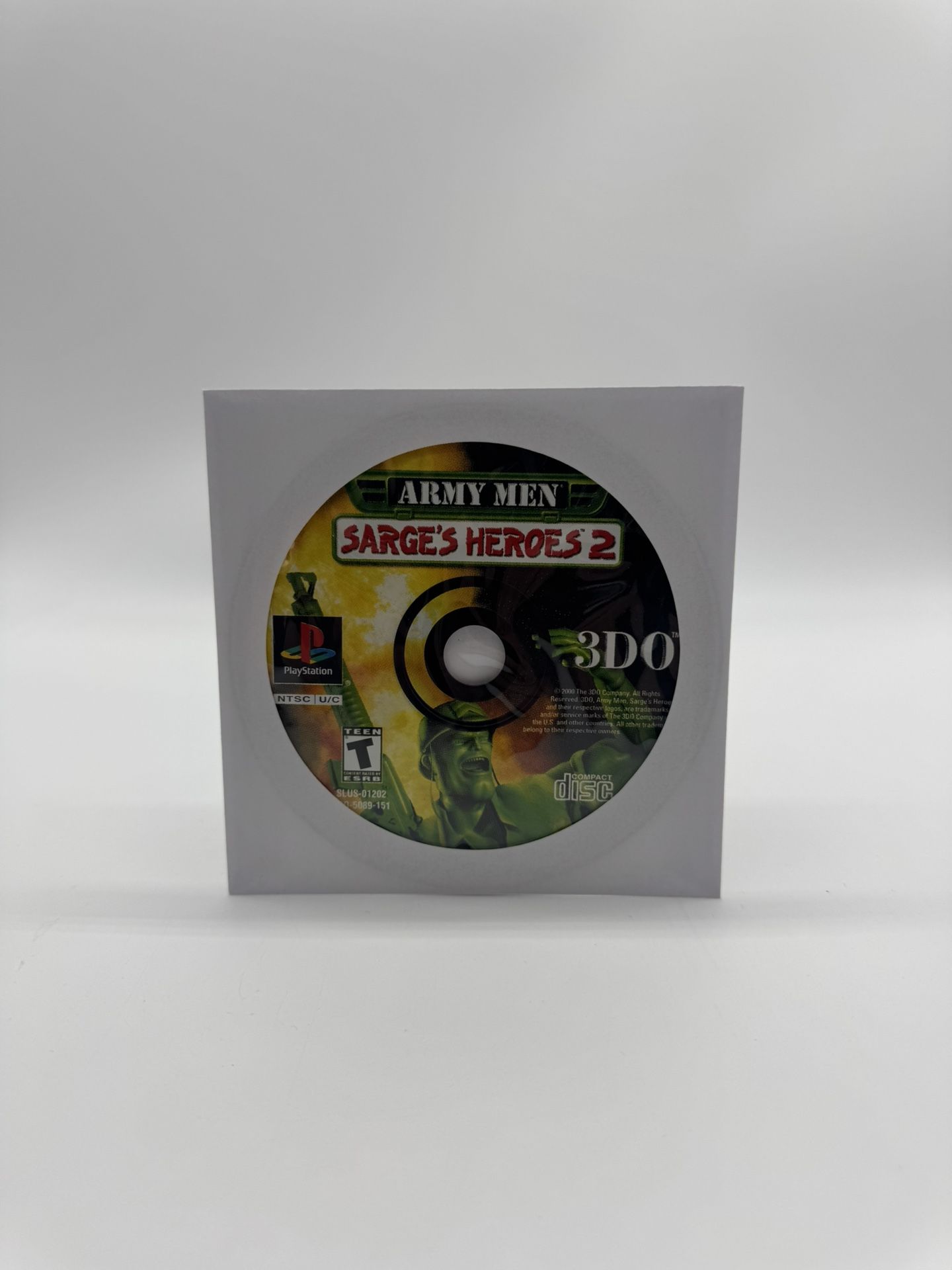 Army Men Sarge’s Heroes 2 3DO (PS1, Sony Playstation 1 ) Disc Only Tested