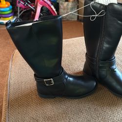 Girls Children’s Place Black Boots Size 2 