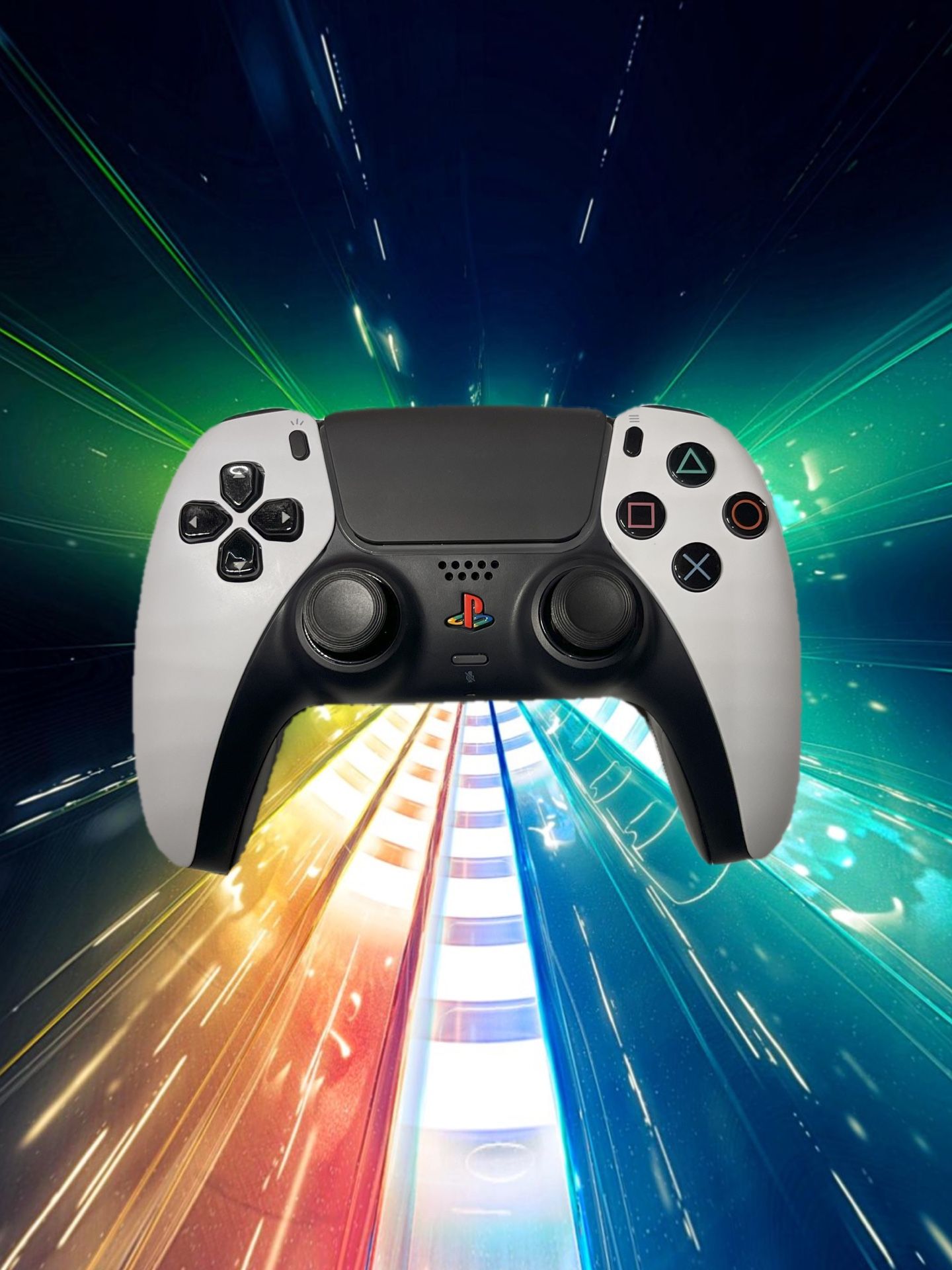 TMR Retro PS5 DualSense Controller W/4 Back Buttons And Grips - Main Image