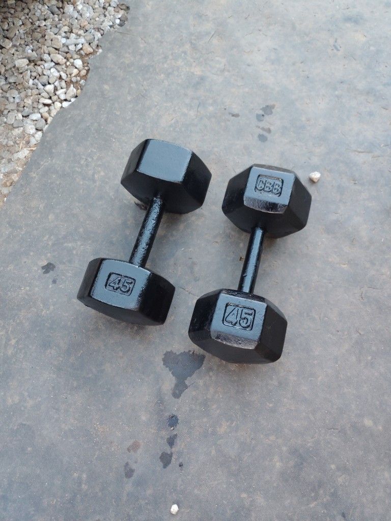 45lbs Dumbbells 