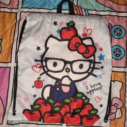 sanrio hello kitty apple string bag 