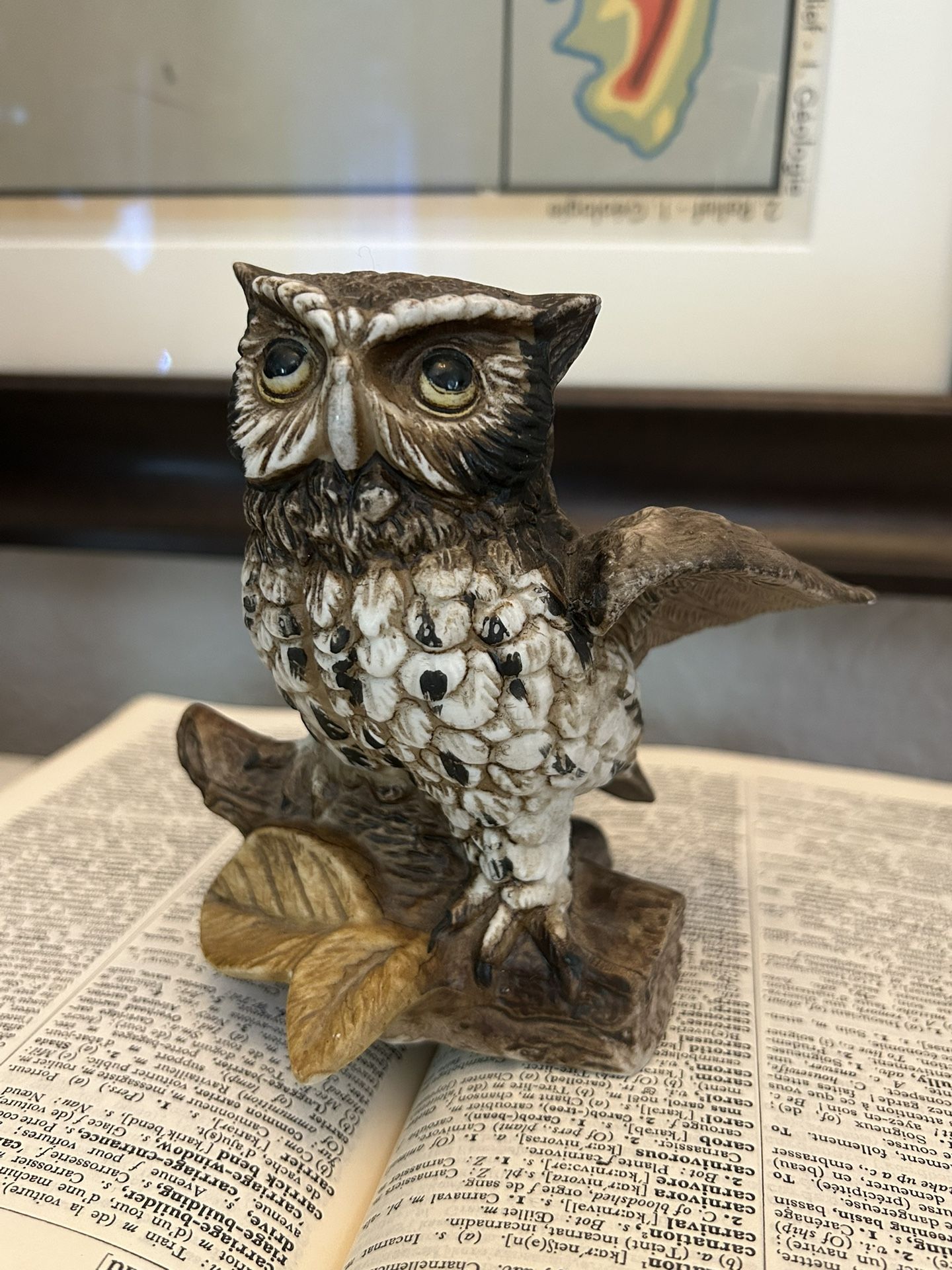 Vintage Ceramic Owl Figurine By HOMCO